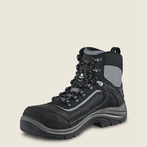 Red Wing Womens Trades - 6-inch Waterproof Csa Safety Toe - Hiking Boots Black/Grey - 1506GDBZV